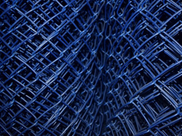 malla malla eslabonada recubierta de pvc azul